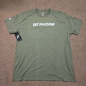 1st Phorm T Shirt Mens 3XL Green White Logo Graphic Short Sleeve Gym NWT